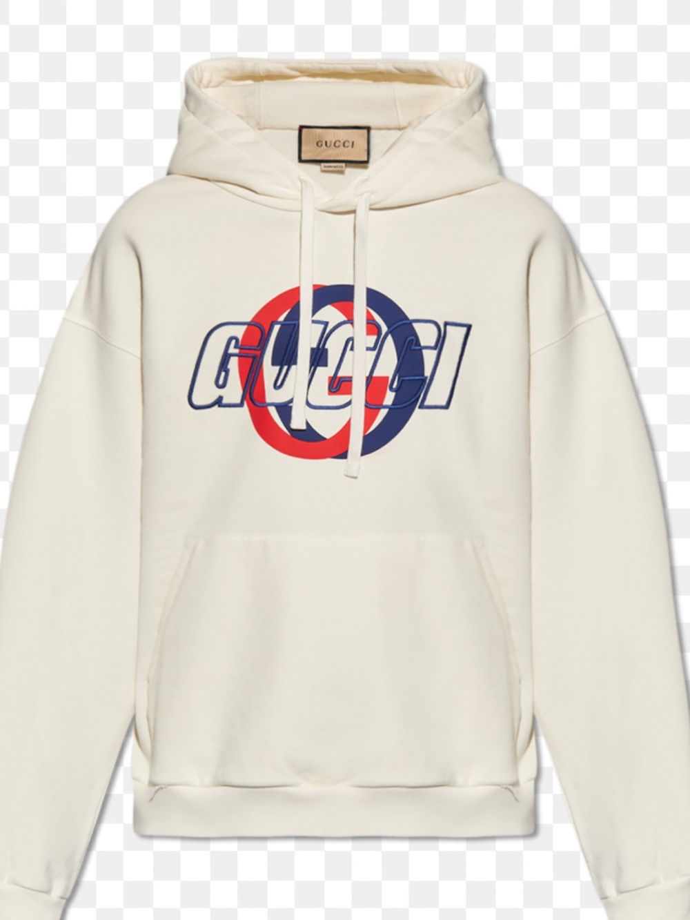 Men's Gucci jersey, cotton, GG hooded sweatshirt, size medium, made in Italy